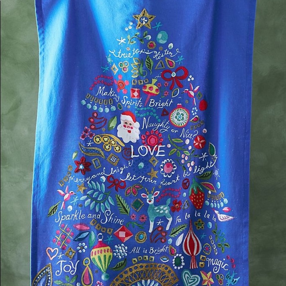 Anthropologie Danielle Kroll Treetops Dish Towel